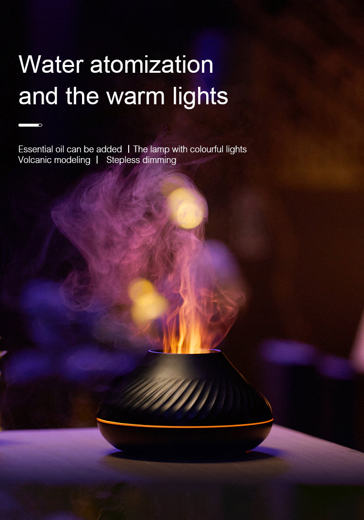 Portable Volcanic Aromatherapy Diffuser and Humidifier with LED Light