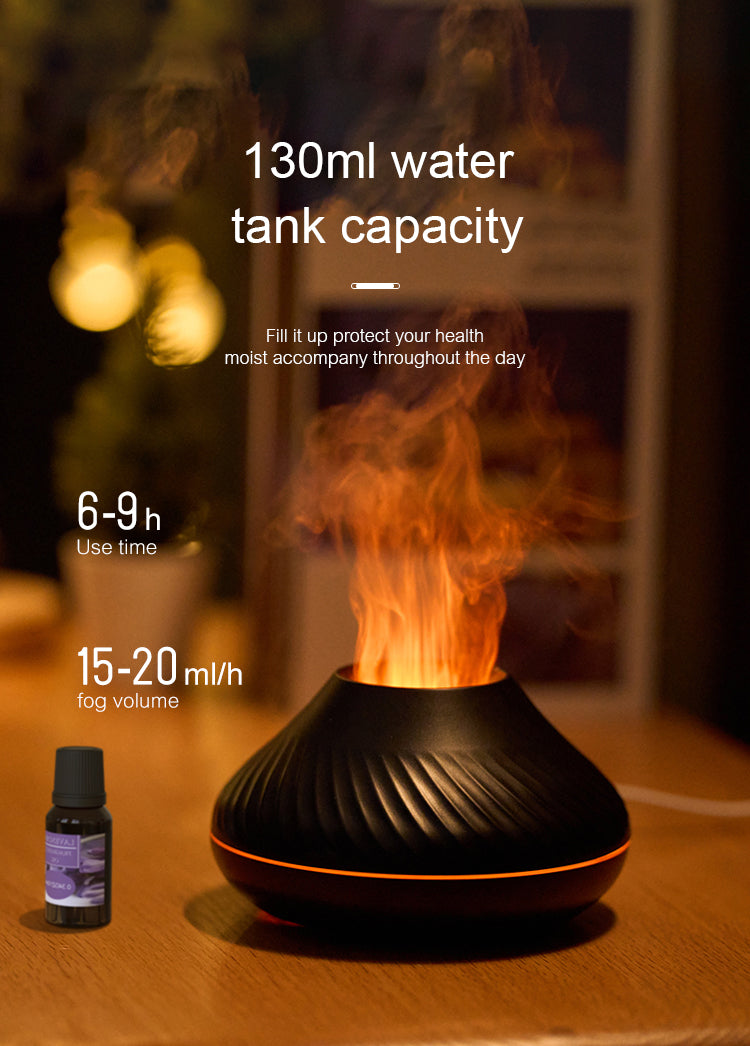 Portable Volcanic Aromatherapy Diffuser and Humidifier with LED Light