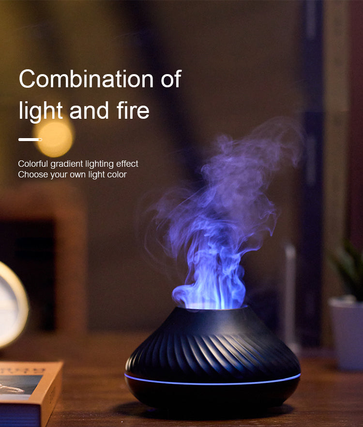 Portable Volcanic Aromatherapy Diffuser and Humidifier with LED Light