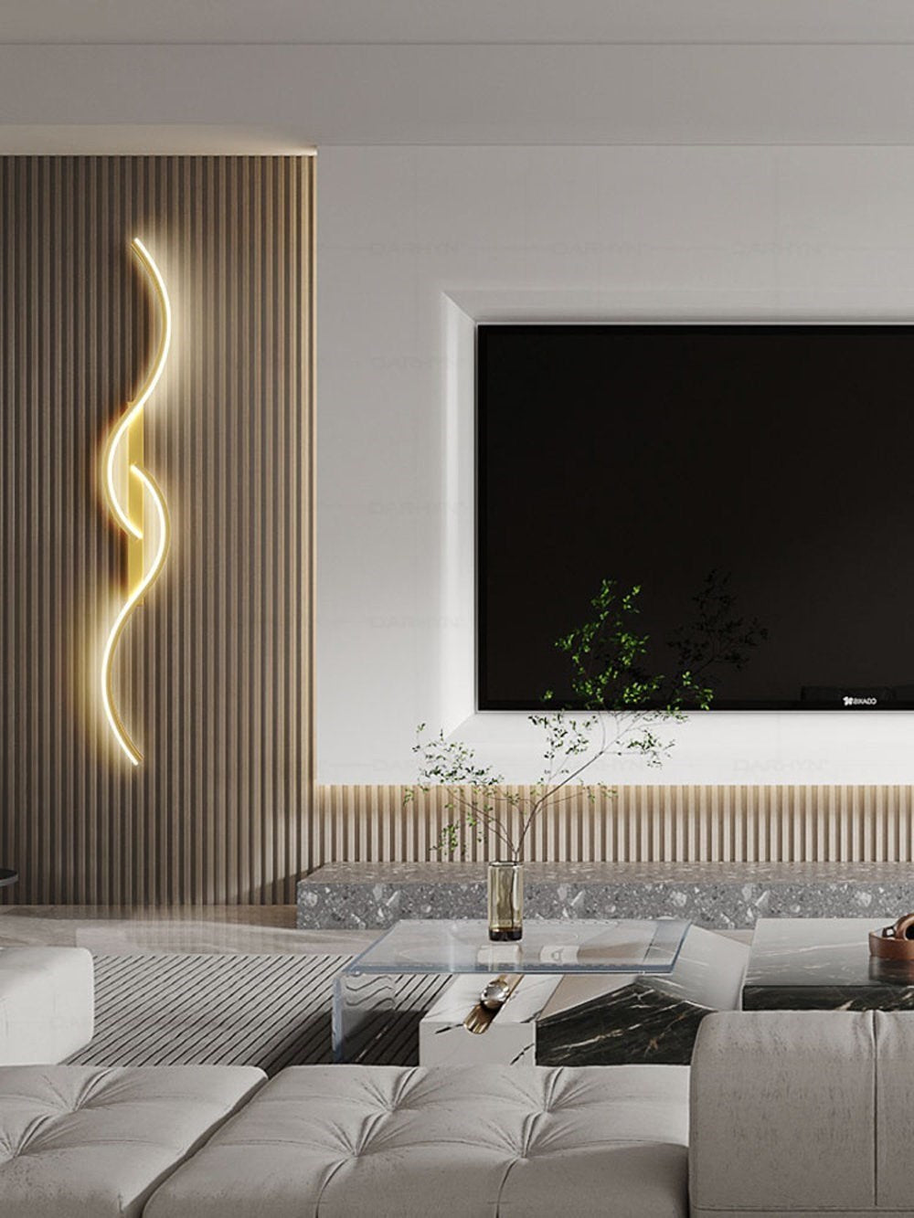 Modern LED Wall Sconce - Minimalist Long Strip Light for Bedroom, Living Room & Hallway