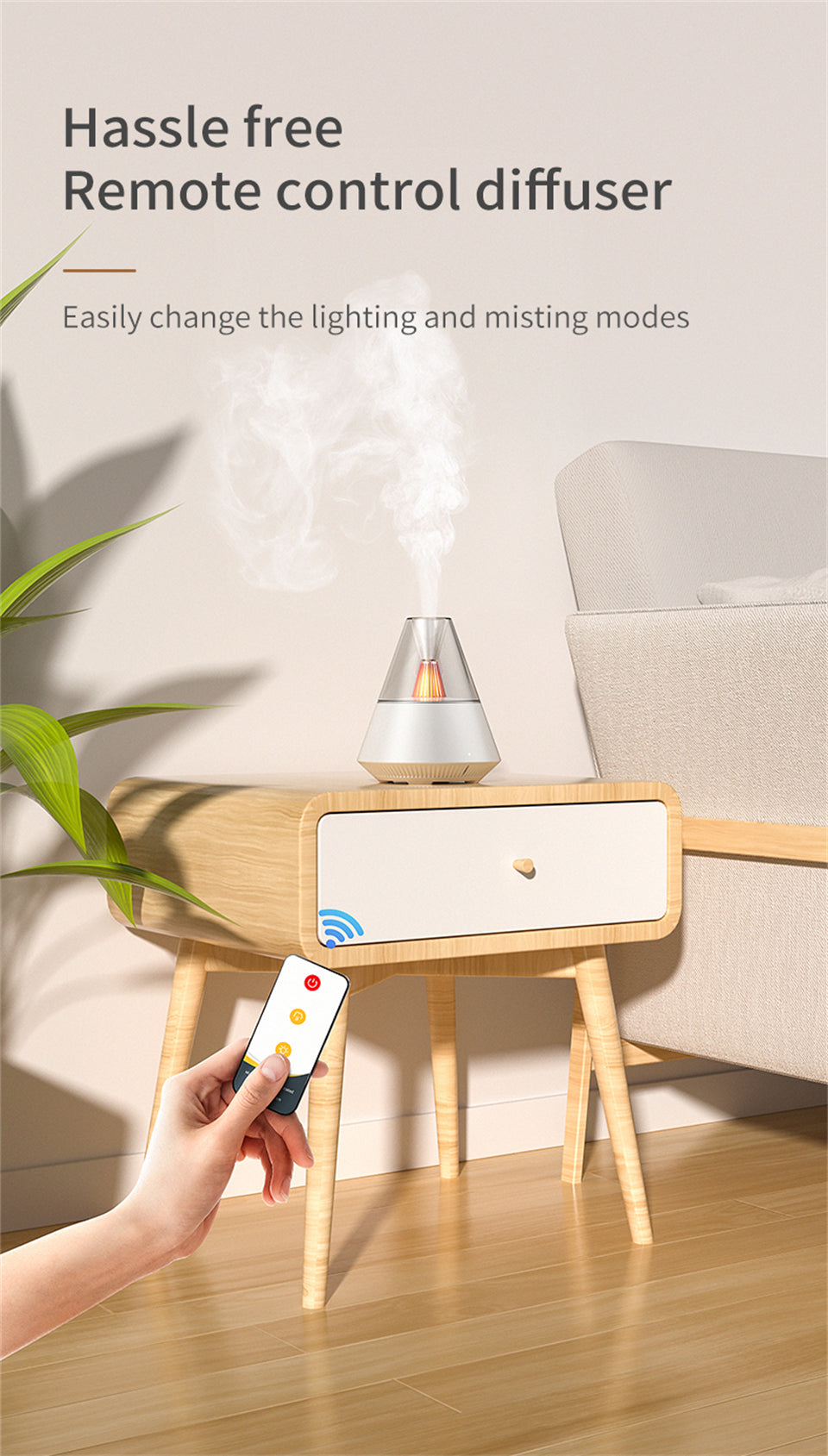 150 ML LED Aroma Diffuser with Remote Control and Night Light