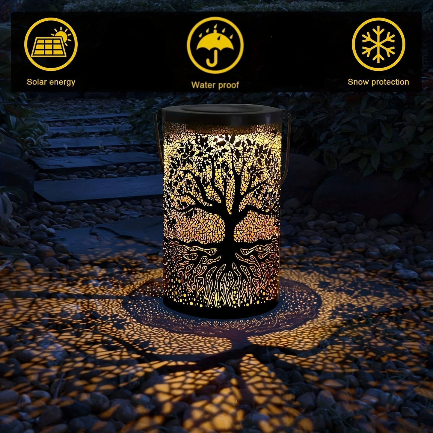 Outdoor Decorative Solar Lantern with LED