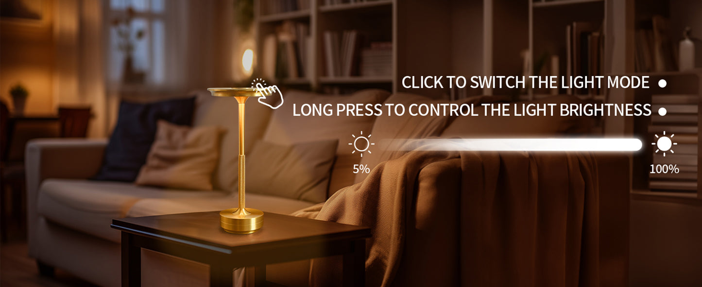 Dimmable Retro LED Table Lamp with Touch Control for Atmospheric Lighting