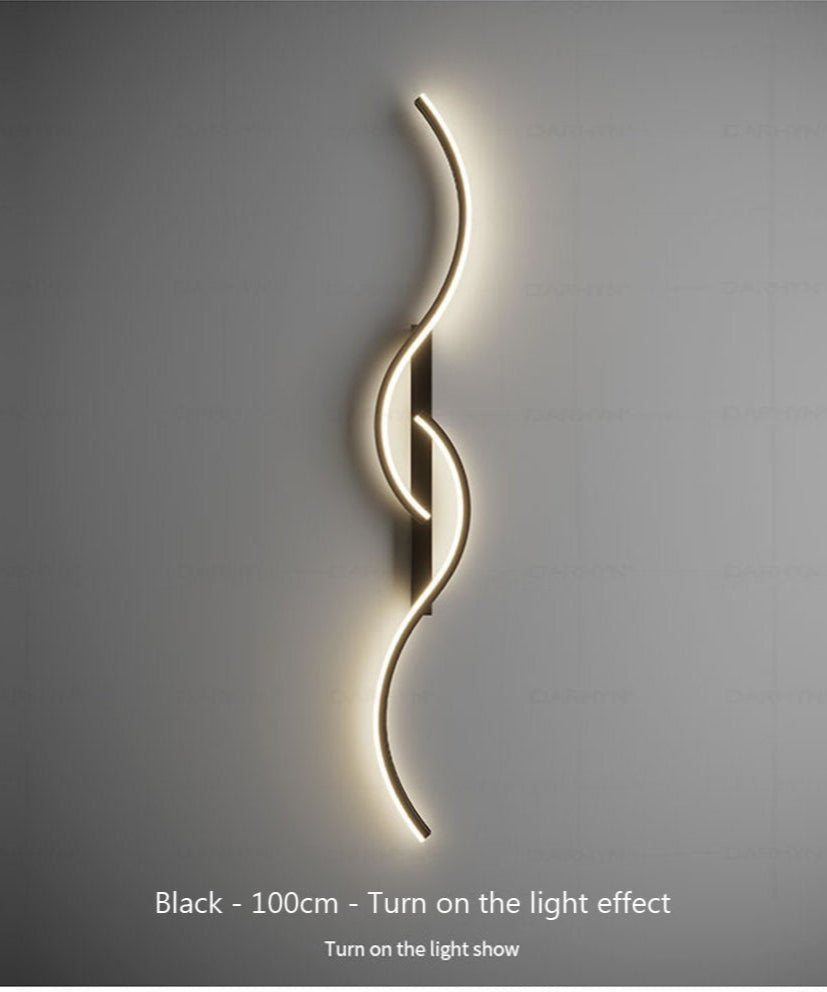 Modern LED Wall Sconce - Minimalist Long Strip Light for Bedroom, Living Room & Hallway