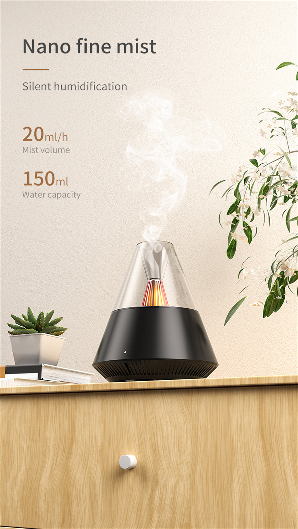 150 ML LED Aroma Diffuser with Remote Control and Night Light