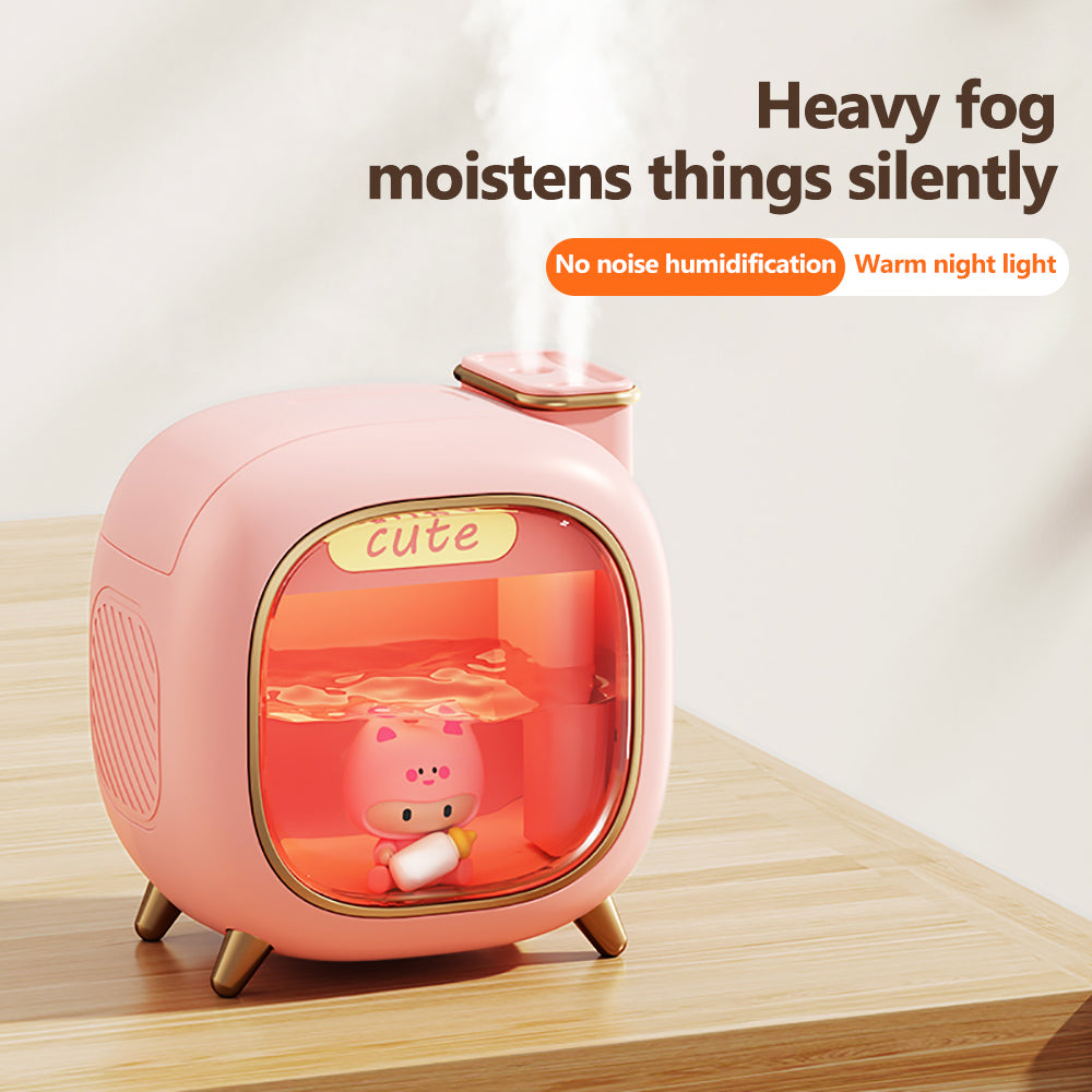 500ML Cute Ultrasonic Air Humidifier with Double Spray