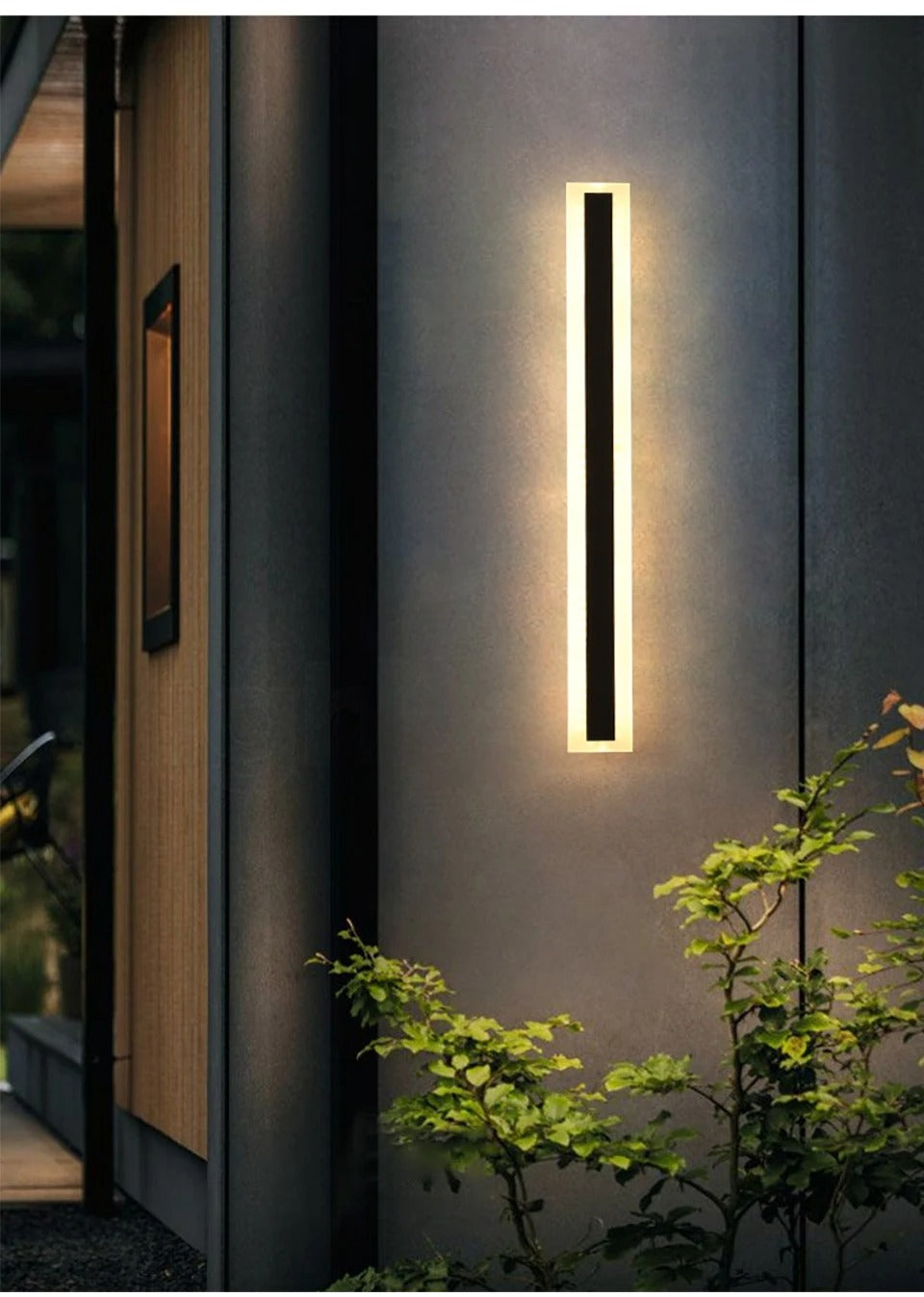 Modern LED Waterproof Outdoor Wall Sconce - IP65 Rated, Black, 110V/220V