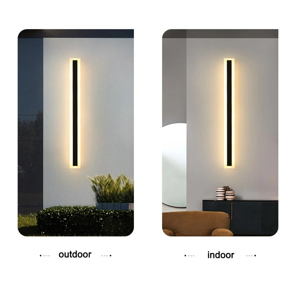 Modern LED Waterproof Outdoor Wall Sconce - IP65 Rated, Black, 110V/220V