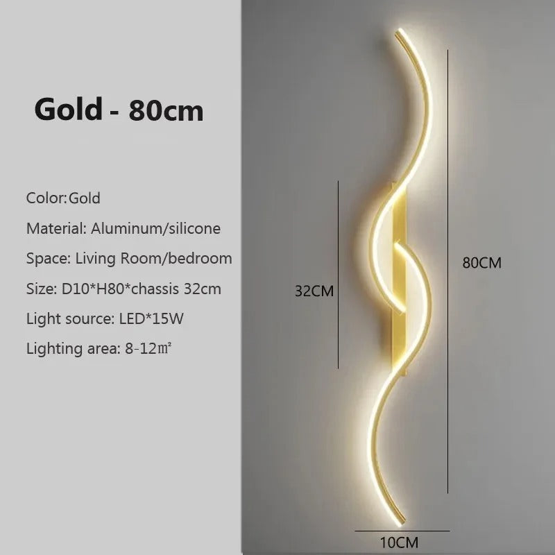 Modern LED Wall Sconce - Minimalist Long Strip Light for Bedroom, Living Room & Hallway