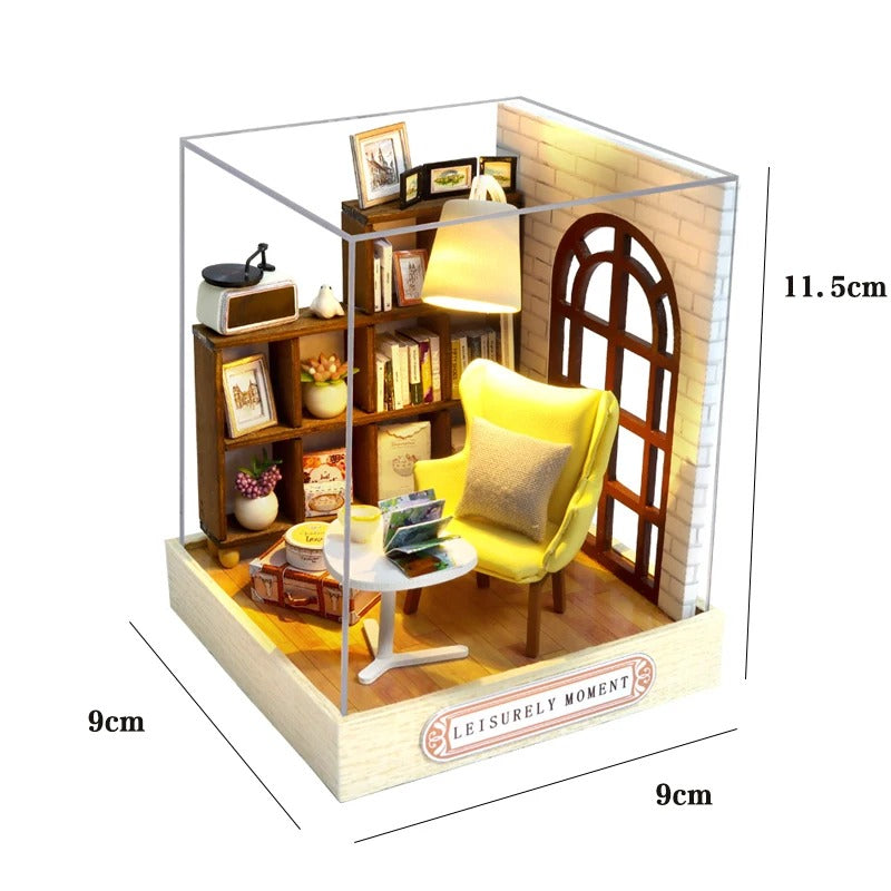 3D DIY Puzzle Dollhouse Kit with Furniture for Home Decoration