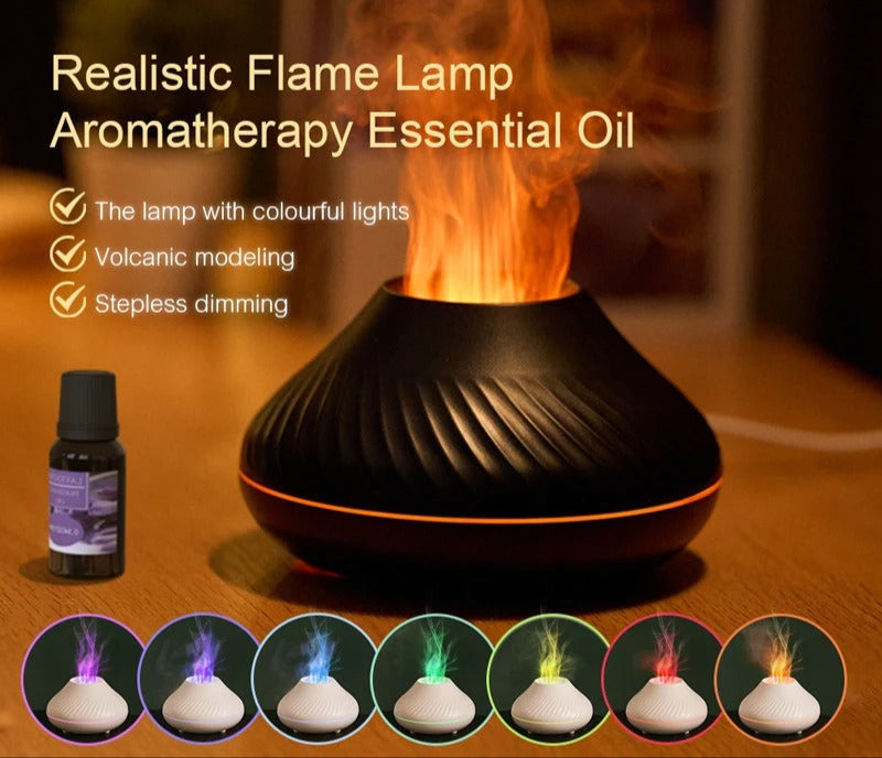 Portable Volcanic Aromatherapy Diffuser and Humidifier with LED Light