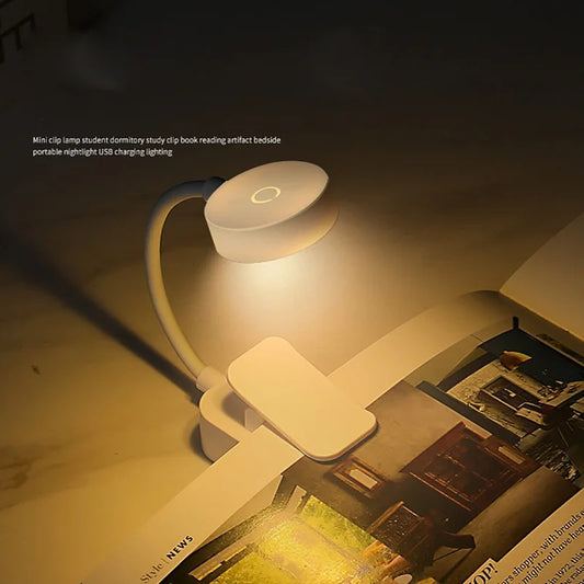 Mini Battery-Powered, Clip on Design LED Book Light for Travel