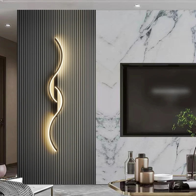 Modern LED Wall Sconce - Minimalist Long Strip Light for Bedroom, Living Room & Hallway