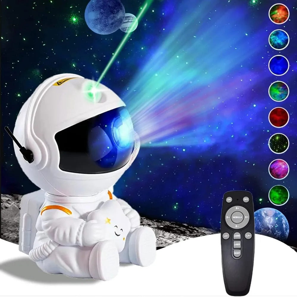 Astronaut Star Projector - Galaxy & Nebula Night Light for Kids