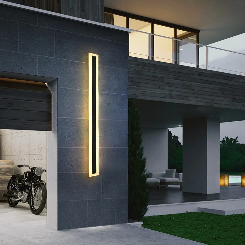 Modern LED Waterproof Outdoor Wall Sconce - IP65 Rated, Black, 110V/220V