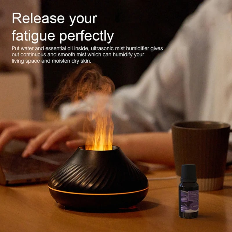 Portable Volcanic Aromatherapy Diffuser and Humidifier with LED Light