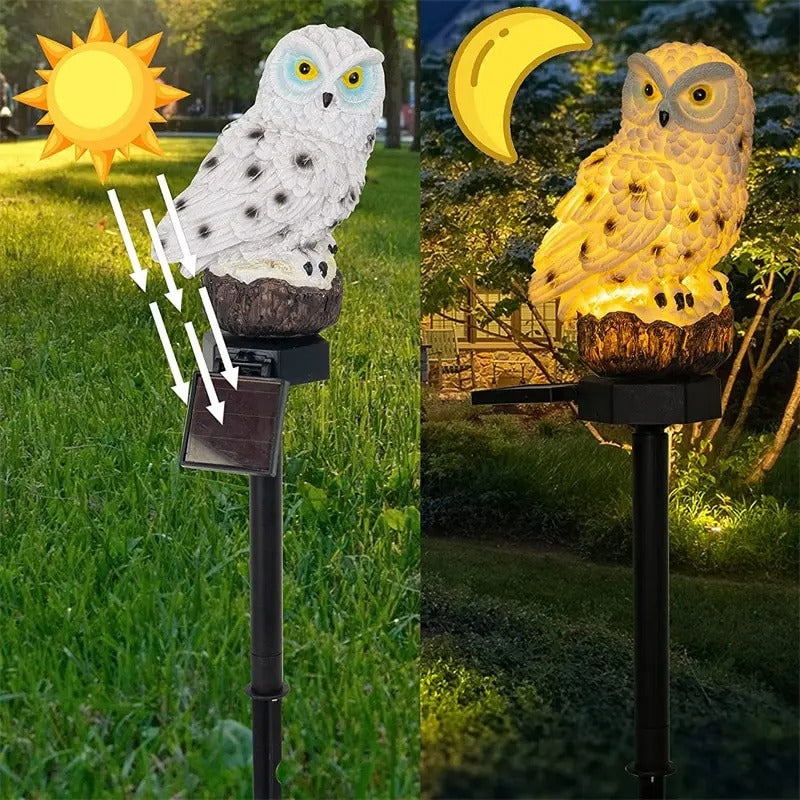 Solar Owl Garden Light - Waterproof Outdoor LED Lawn Lamp