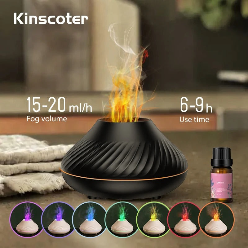 Portable Volcanic Aromatherapy Diffuser and Humidifier with LED Light