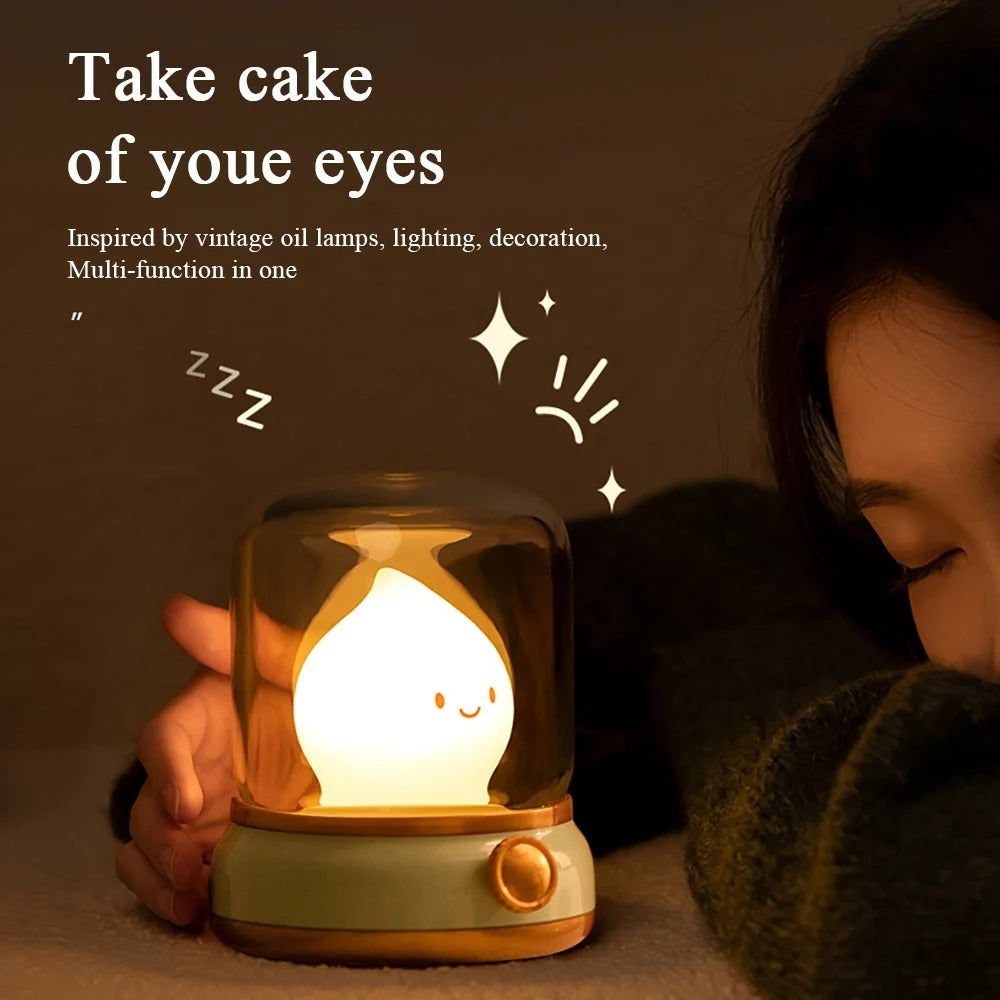 Kerosene LED Night Light - USB Rechargaeble Flameless Candle With Two Modes