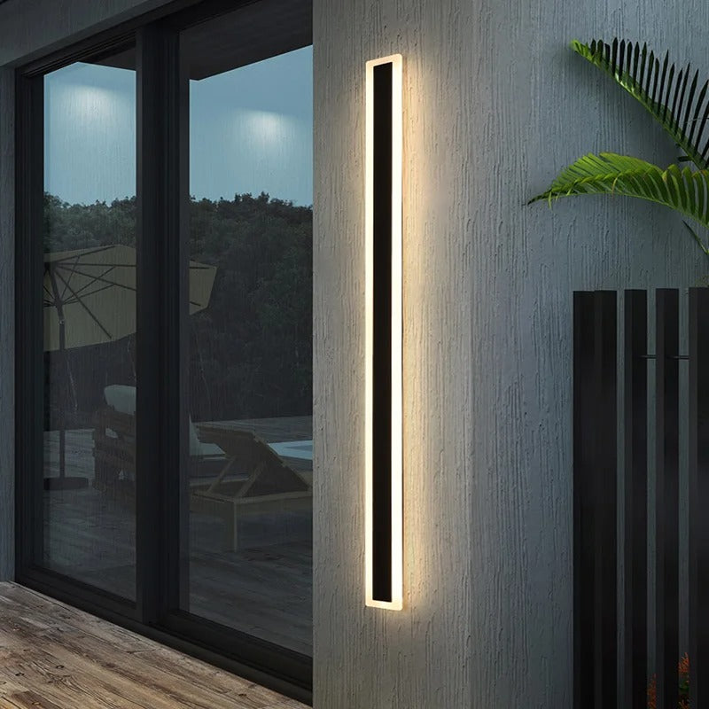 Modern LED Waterproof Outdoor Wall Sconce - IP65 Rated, Black, 110V/220V