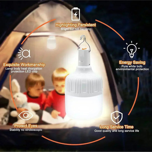 OUTDOOR 60W LED Light Bulb Lantern for Camping & Recreation