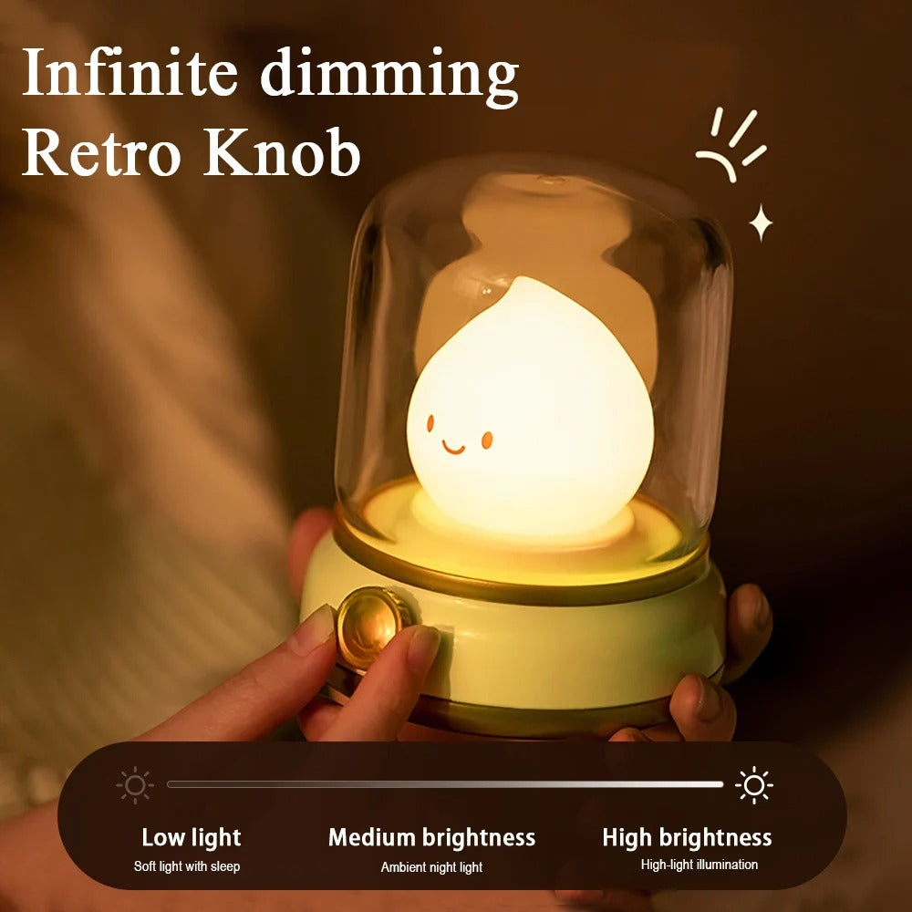 Kerosene LED Night Light - USB Rechargaeble Flameless Candle With Two Modes