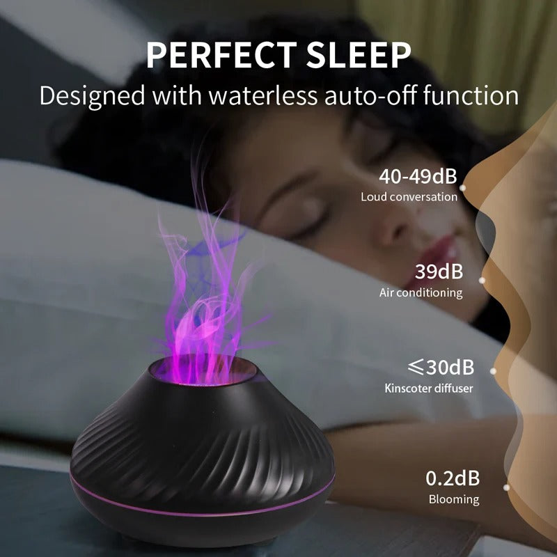 Portable Volcanic Aromatherapy Diffuser and Humidifier with LED Light