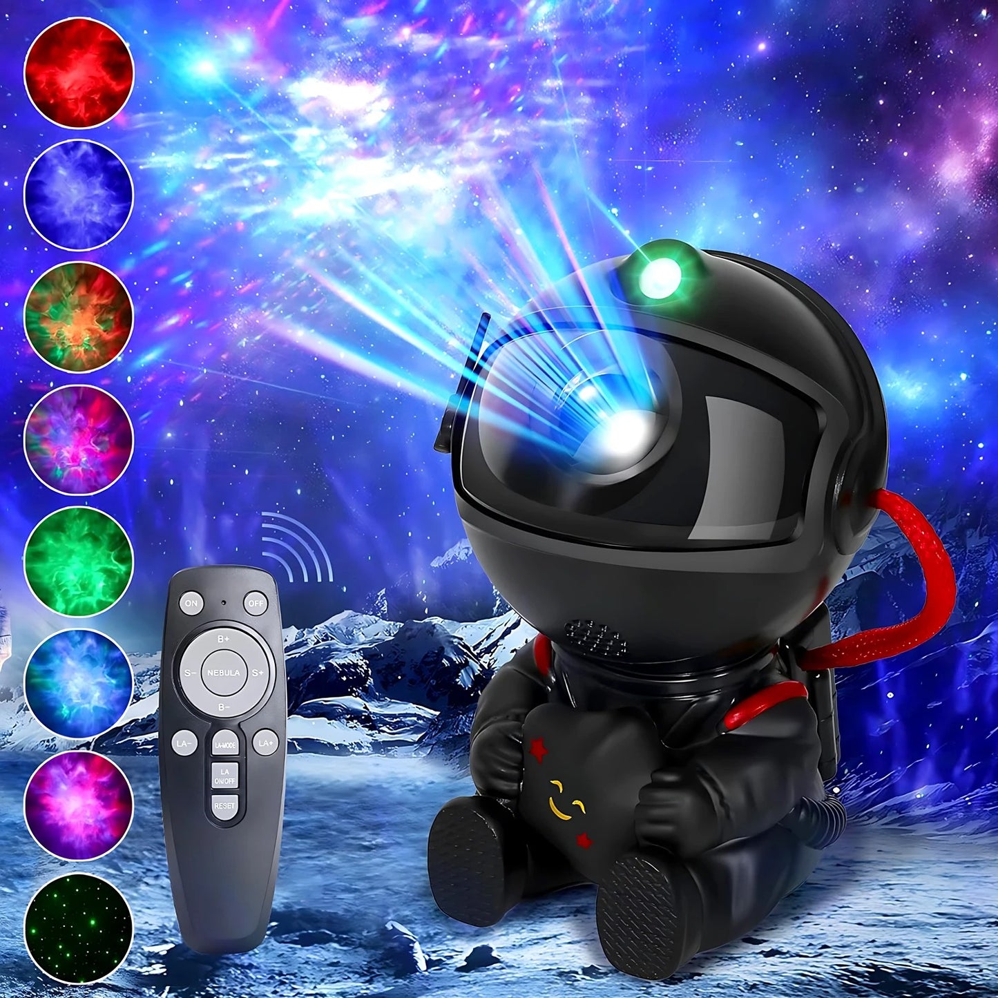 Astronaut Star Projector - Galaxy & Nebula Night Light for Kids