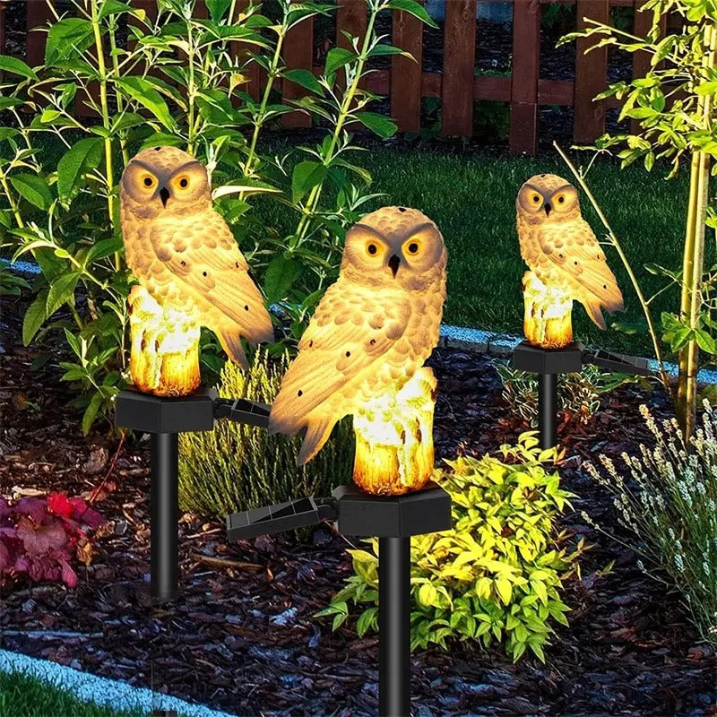 Solar Owl Garden Light - Waterproof Outdoor LED Lawn Lamp