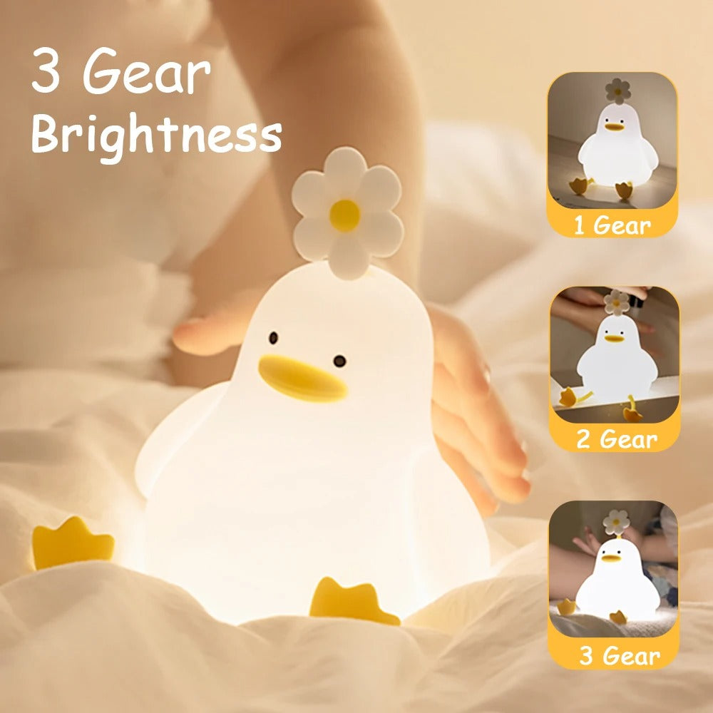 Duck Silicone Night Light - Touch & Dimmable With Timer