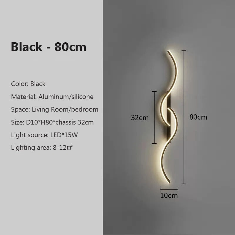 Modern LED Wall Sconce - Minimalist Long Strip Light for Bedroom, Living Room & Hallway