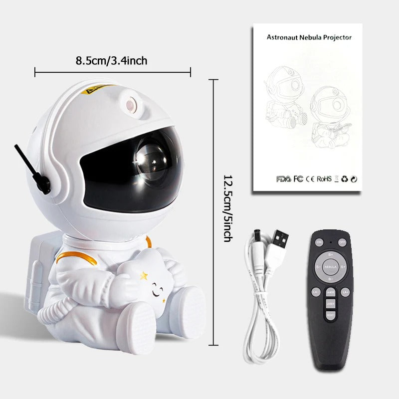 Astronaut Star Projector - Galaxy & Nebula Night Light for Kids