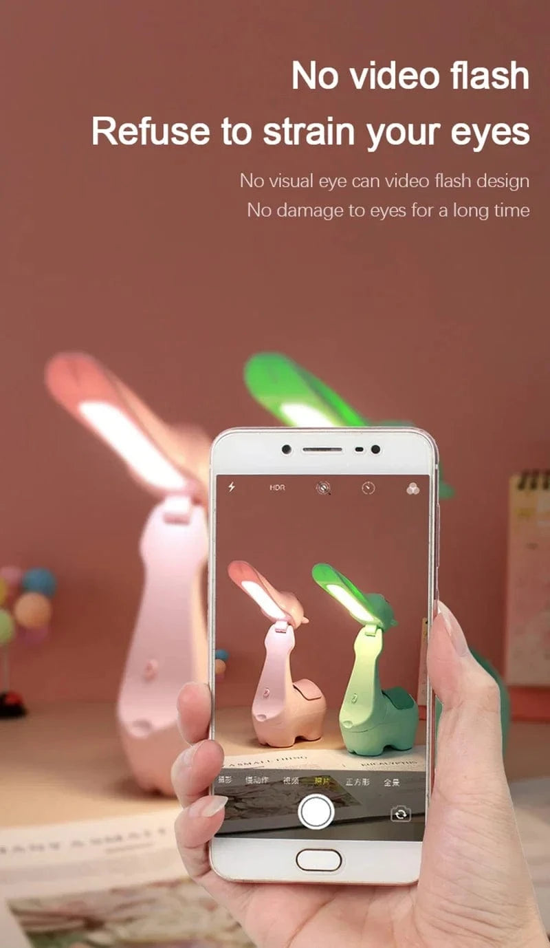 TrendoMark Alpaca LED Pen Holder Lamp – USB Rechargeable Foldable Night Light for Kids & Students