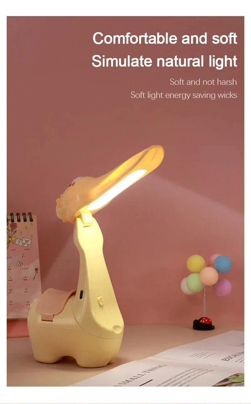 TrendoMark Alpaca LED Pen Holder Lamp – USB Rechargeable Foldable Night Light for Kids & Students