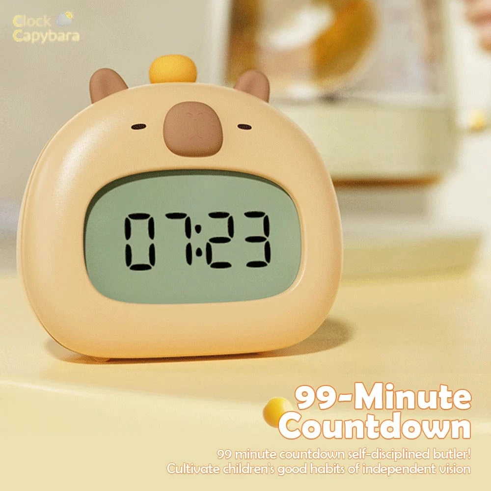 TrendoMark Capybara Touch Night Light & Alarm Clock – Nursery Sleep Lamp for Kids & Toddlers