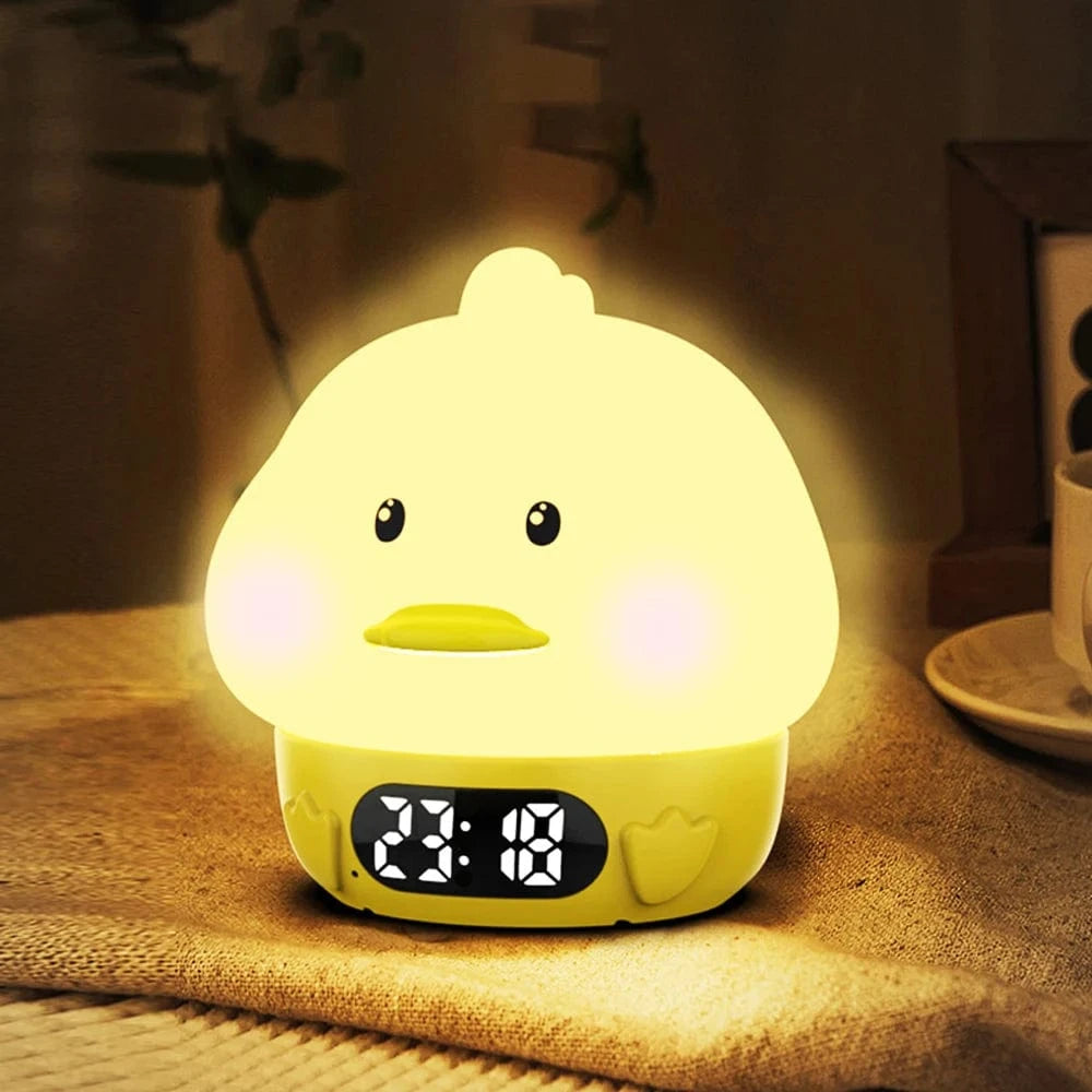 TrendoMark Duck Capybara Touch Night Light & Alarm Clock – Nursery Sleep Lamp for Kids & Toddlers