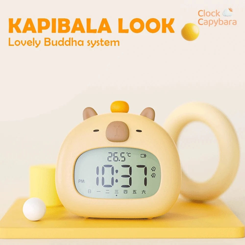 TrendoMark Capybara Touch Night Light & Alarm Clock – Nursery Sleep Lamp for Kids & Toddlers