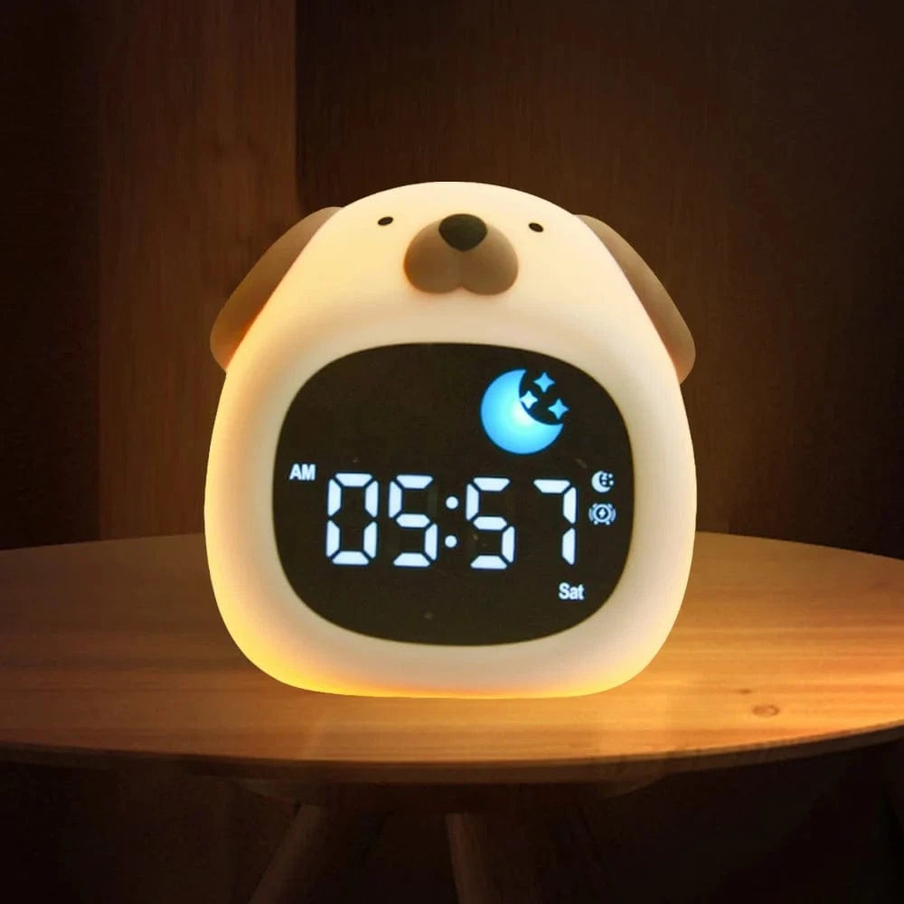 TrendoMark Dog Capybara Touch Night Light & Alarm Clock – Nursery Sleep Lamp for Kids & Toddlers