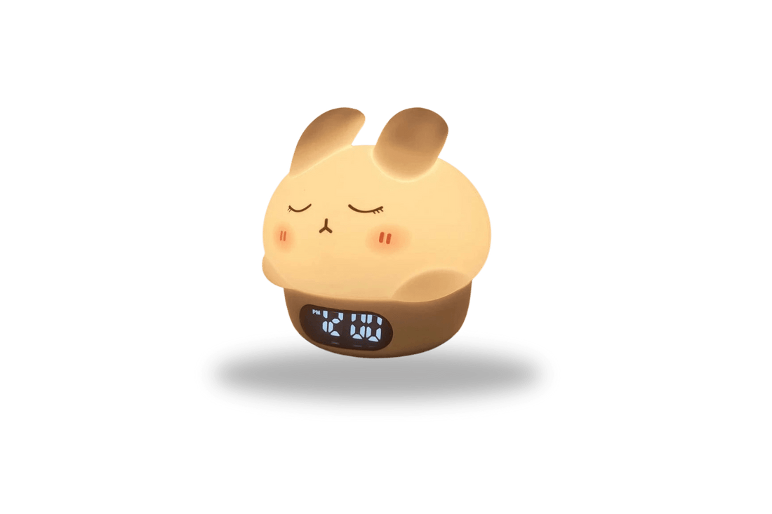 TrendoMark Rabbit Capybara Touch Night Light & Alarm Clock – Nursery Sleep Lamp for Kids & Toddlers