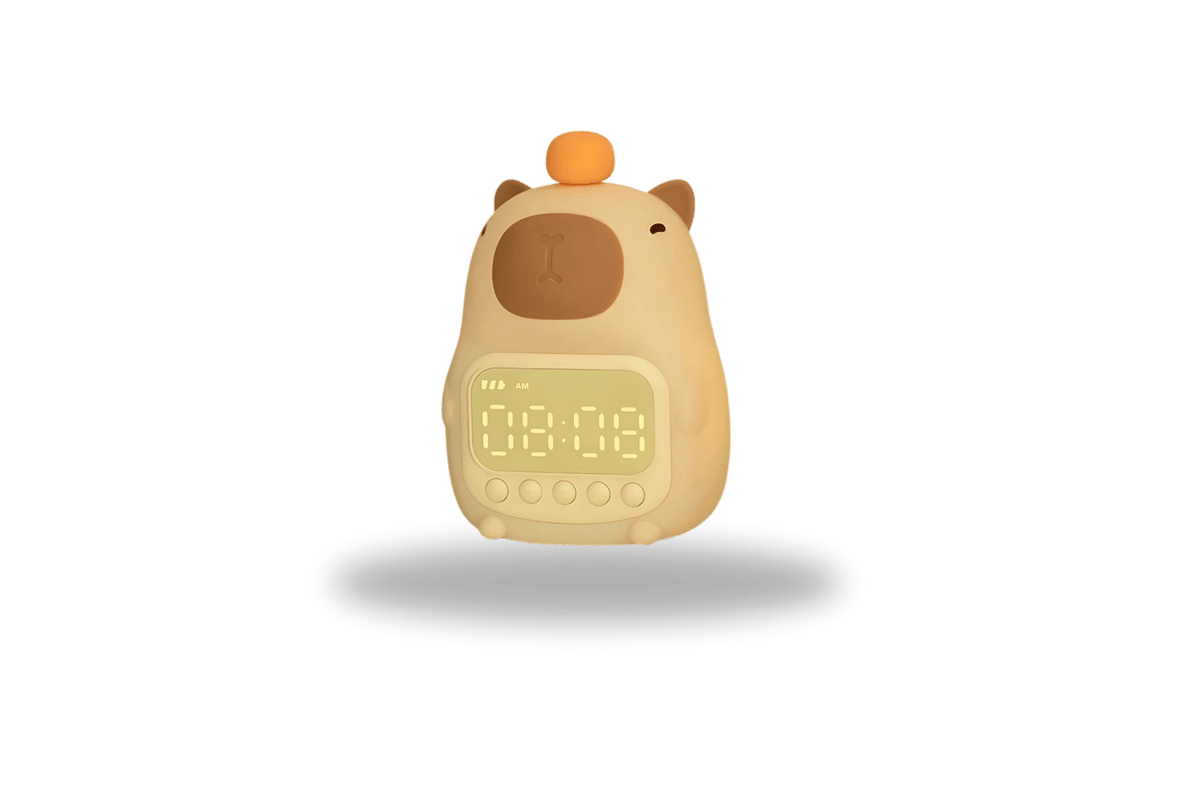 TrendoMark Capybara Touch Night Light & Alarm Clock – Nursery Sleep Lamp for Kids & Toddlers