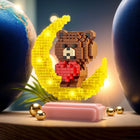 TrendoMark W2239 Cute Bear Light-Up Blocks Creative LED Building Toy – Fun & Educational Birthday Gift