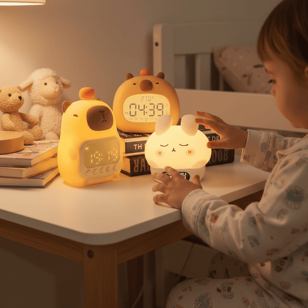 TrendoMark GlowBuddy Alarm Clock™ – Touch Lamp & Alarm Clock for Kids & Toddlers Nursery