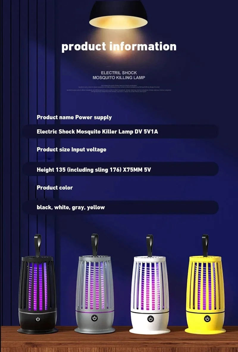 TrendoMark Xiaomi Mosquito Killer Lamp – Silent USB Bug Zapper for Indoor & Outdoor Use
