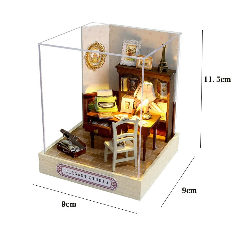 3D DIY Puzzle Dollhouse Kit with Furniture for Home Decoration