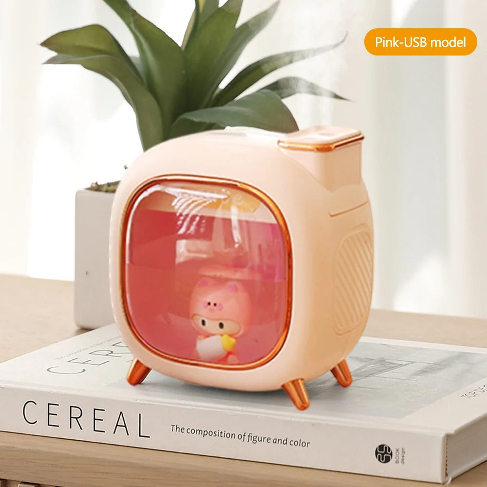 500ML Cute Ultrasonic Air Humidifier with Double Spray