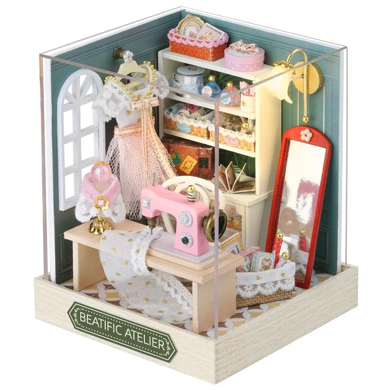 3D DIY Puzzle Dollhouse Kit with Furniture for Home Decoration